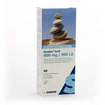 Sandoz Ca D 600 mg/400IEComprimes Effervescents 40 