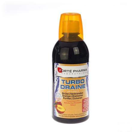 Turbodraine Groene Thee Perzick 1x500 ml  -  Forte Pharma