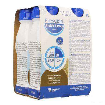 Fresubin Protein Energy Drink Cappuccino Fl4x200 ml  -  Fresenius