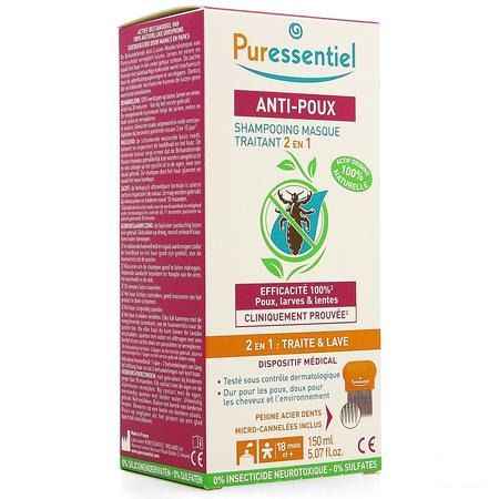 Puressentiel Anti poux Shampooing Traitant 2en1 150 ml + peigne  -  Puressentiel