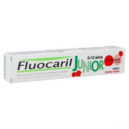 Fluocaril Tandpasta Junior Rood Fruit 75  ml Nf