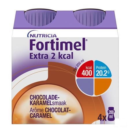 Fortimel Extra 2Kcal Chocolade Karamel 4X200 ml  -  Nutricia