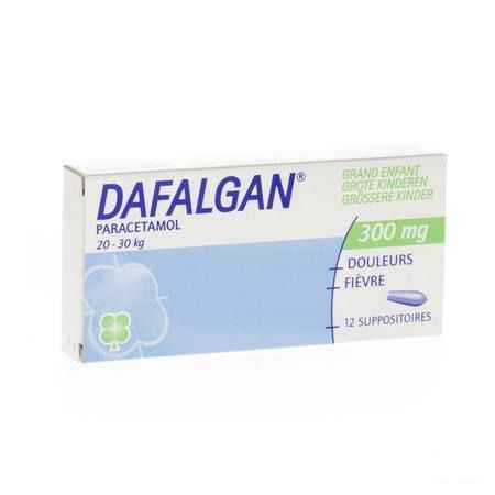 Dafalgan 300 mg Suppos 12 Grote Kinderen