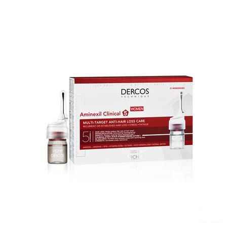 Vichy Dercos Aminexil Clinical 5 Women Ampoule 21x6 ml  -  Vichy