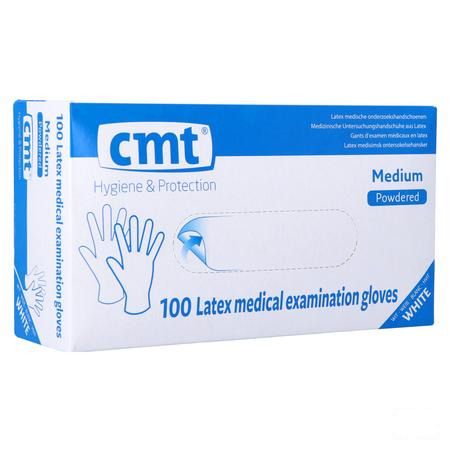 Cmt Handschoenen Latex Wit Lp L 100  -  Infinity Pharma