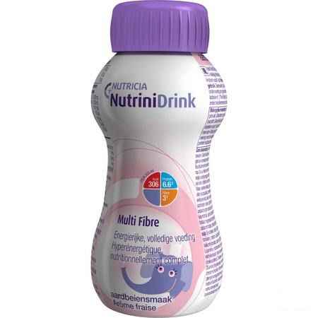 Nutrinidrink Aardbei Multi F. + 12m Flacon 200 ml 65589  -  Nutricia