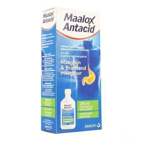 Maalox Antacid 230 mg/400 mg/10 ml Suspensie Oraal 250 ml