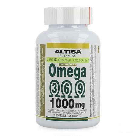 Altisa Omega 3 6 9 Plantaardig 1000 mg Softgels 90  -  Dieximport
