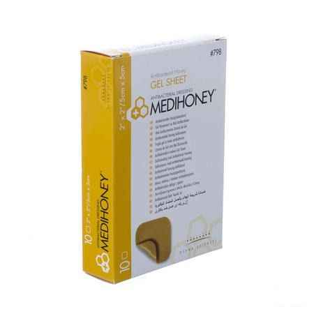 Medihoney Pansement Gel Miel Anti bacterien 5x 5cm 10