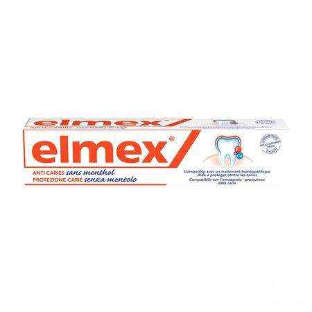 Dentifrice Elmex Sans Menthol Tube 75 ml