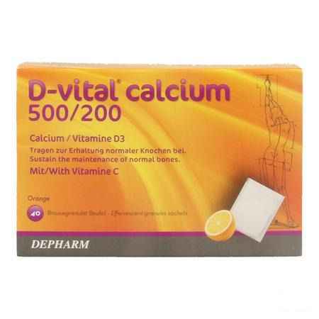 D Vital Calcium 500/200 Sinaas Zakjes 40  -  Depharm