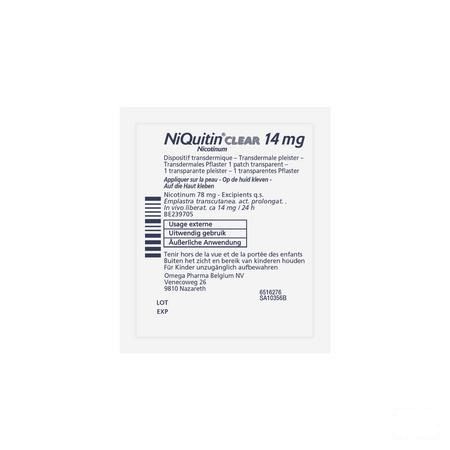 Niquitin Clear Patches 14 X 14 mg