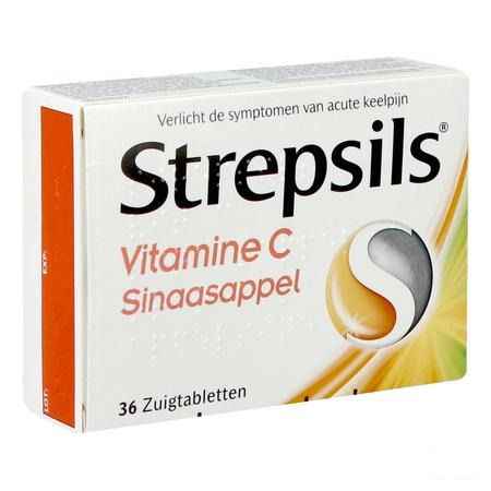 Strepsils Vitamine C Sinaasappel Past 36