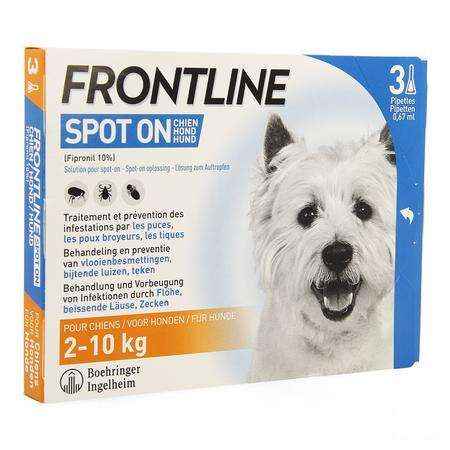 Frontline Spot On Hond 2-10kg et 3x0,67ml