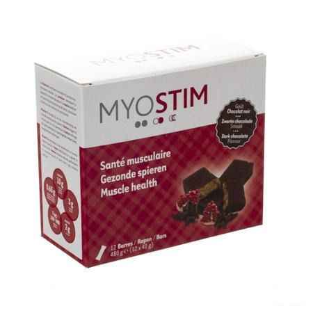 Myostim Barre Proteine Chocolat Noir 12  -  Procell