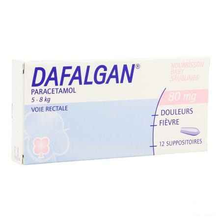 Dafalgan 80 mg Suppos 12 Babys