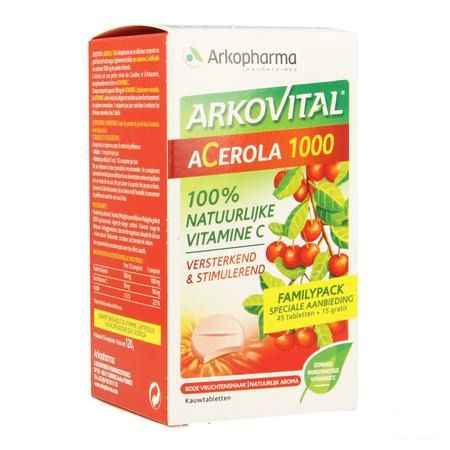 Arkovital Acerola 1000 Familypack Comprimes A Macher 60  -  Arkopharma