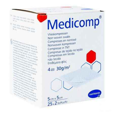 Medicomp Kompres Steriel 4L 5X5Cm 30G 25X2  -  Hartmann