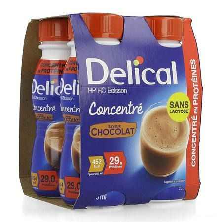 Delical Geconcentr. Chocolade 4X200 ml  -  Bs Nutrition
