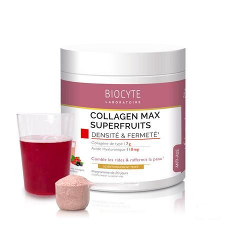 Biocyte Collagen Max Superfruits Poeder Pot 260 gr  -  Biocyte