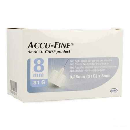 Accu Fine 31 gr 8mm 100  -  Roche Diagnostics