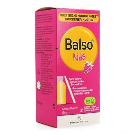 Balso Kids Hoestsiroop zonder suiker 125 ml + pipet