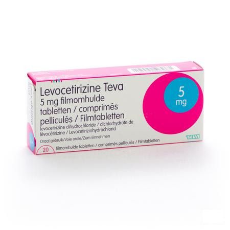 Levocetirizine Teva 5 mg Filmomhulde Tabletten 20 X 5 mg 