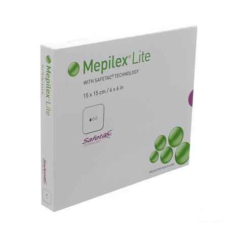 Mepilex Lite Dun Verband Sil Ster 15x15,00cm 5 284300  -  Molnlycke Healthcare
