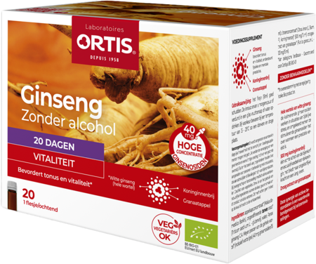 Ortis Ginseng Bio Z/Alcohol 20X15 ml  -  Ortis