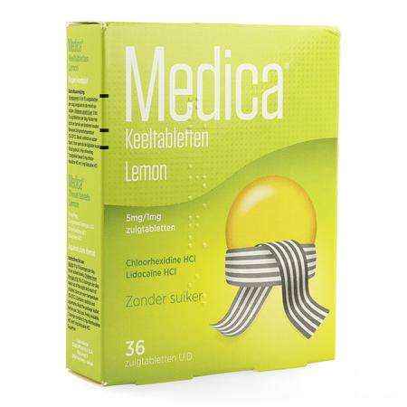 Medica Keeltabletten Lemon Zuigtabl 36