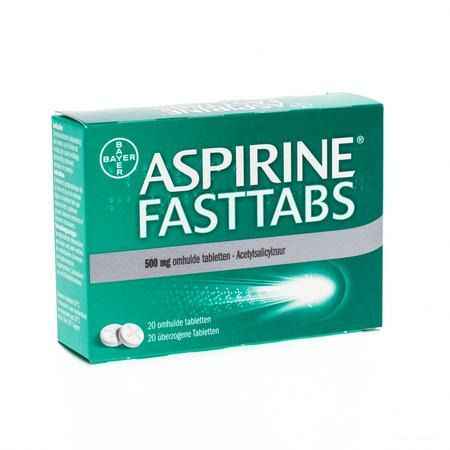 Aspirine Fasttabs 500 mg Comprimes Pellicules 20