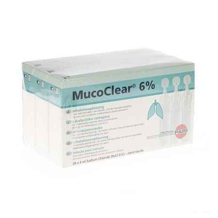 Mucoclear 6% Nacl Ampullen 60x4 ml  -  Henrotech