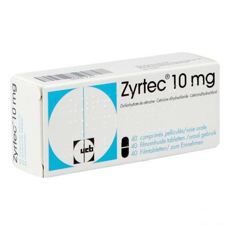 Zyrtec 10 mg Filmomhulde Tabletten 40 X 10 mg