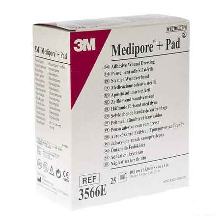 Medipore + Pad 3m 10x10,0cm 25 3566e  -  3M