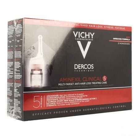 Vichy Dercos Aminexil Clinical 5 Men Ampullen 21x6 ml  -  Vichy