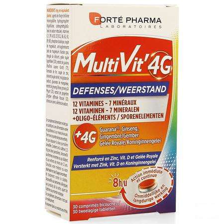 Multivit' 4g Weerstand Tabletten 30  -  Forte Pharma