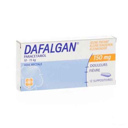 Dafalgan 150 mg Suppos 12 Kleine Kinderen