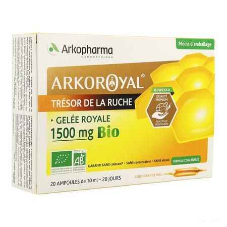 Arkoroyal Gelee Royale Bio 1500 mg Ampoule 20x10 ml  -  Arkopharma