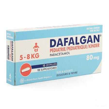 Dafalgan Pediatrie 80 mg Suppo 12