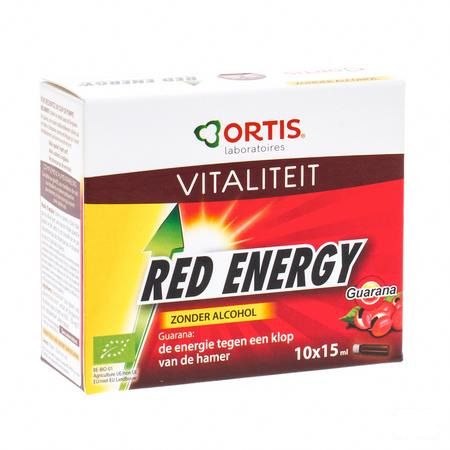 Ortis Red Energy Citroen Gember Bio zonder alc 10x15 ml  -  Ortis