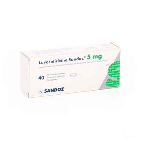 Levocetirizine Sandoz 5 mg Comprimes Enrob. 40 X 5 mg 