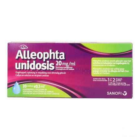 Alleophta 20 mg/ml Gouttes Oculaires Unidose 20x0,3 ml