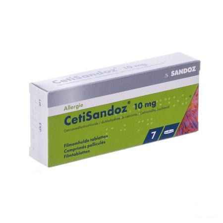 Cetisandoz Sandoz Comprimes 7 X 10 mg 