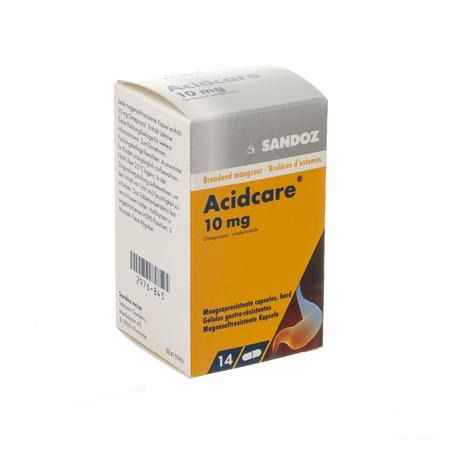 Acidcare 10 mg Sandoz Capsule Maagsapres 14 X 10 mg 
