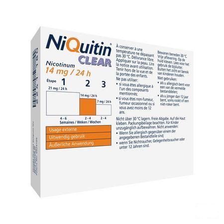 Niquitin Clear Patches 21 X 14 mg