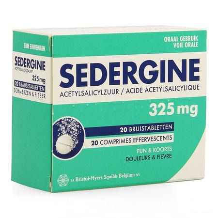 Sedergine 325 mg Comprimes Effervescents 20
