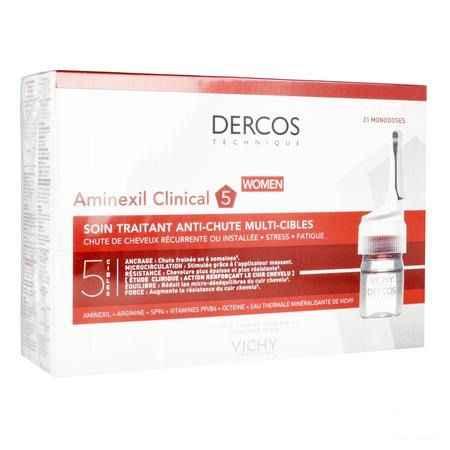 Vichy Dercos Aminexil Clinical 5 Women Ampoule 21x6 ml  -  Vichy