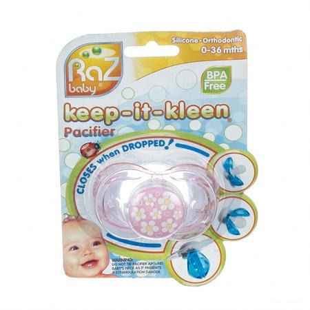 Raz Baby Keep It Clean Fospeen Pink + flower/heart  -  Solidpharma