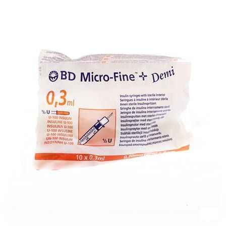 Bd Microfine+ Ser.Ins.Demi 0,3  ml 30G 8Mm 10 324826
