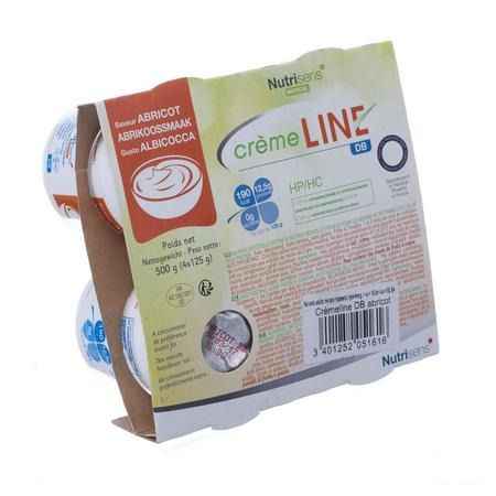 Cremeline + Db Abricot sans lactose 4x125 gr  -  Nutrisens Medical